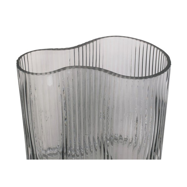 Sivá sklenená váza PT LIVING Wave, výška 18 cm-image-2
