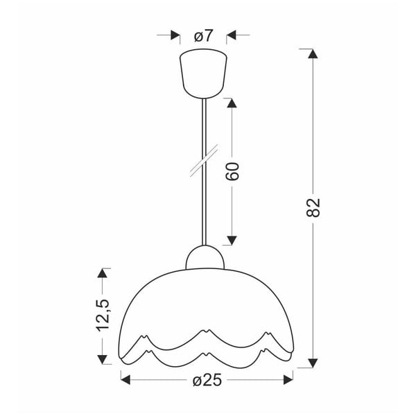 Biele závesné svietidlo so skleneným tienidlom ø 25 cm Bratek – Candellux Lighting-image-2