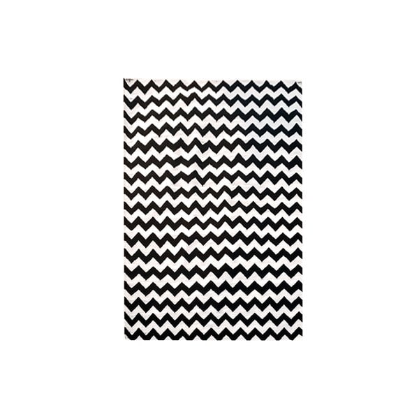 Ručne tkaný koberec Kilim Design Two Black, 160x230 cm