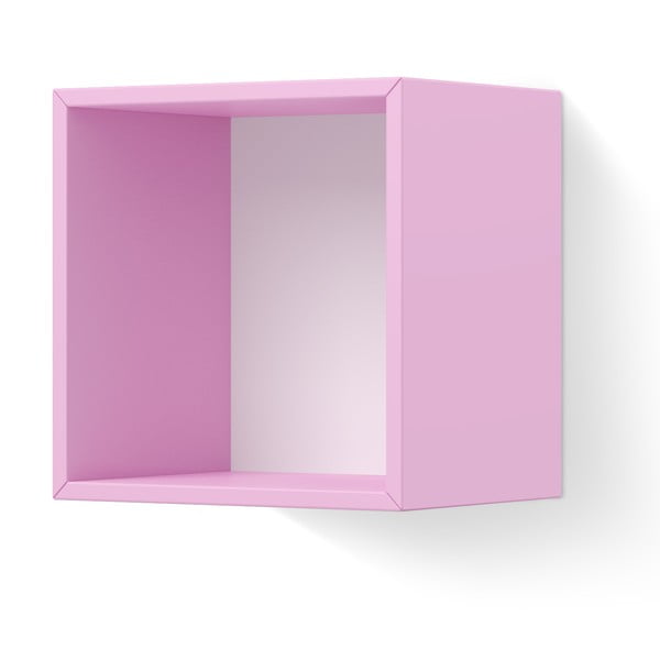 Ružová nástenná polica Timoore PL Plus Box