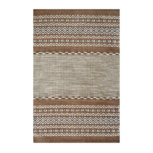 Ručne tkaný bavlnený koberec Webtappeti Marrone, 50 x 80 cm
