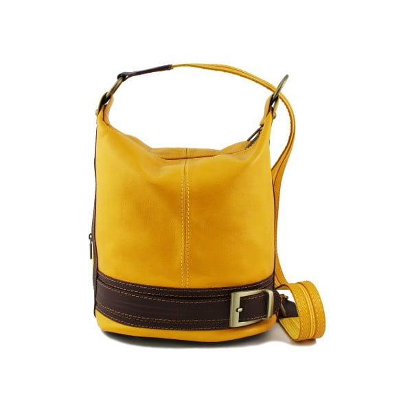 Žltá kabelka z pravej kože GIANRO' Melody