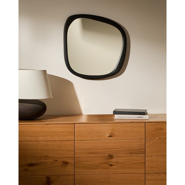 Nástenné zrkadlo s dreveným rámom 45,5x47 cm Alura – Kave Home-image-1