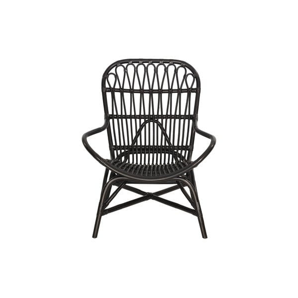 Čierne ratanové záhradné kreslo Bonami Essentials Sara-image-1