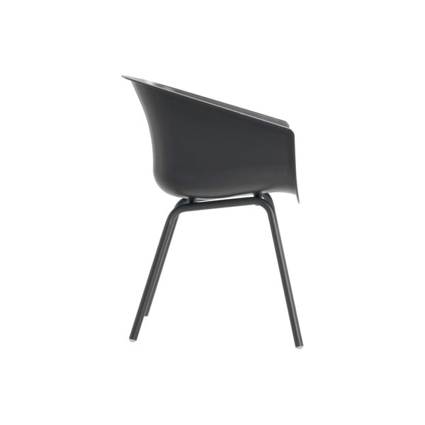 Tmavosivé plastové záhradné stoličky v súprave 2 ks Amalia Alu Rondo – Hartman-image-3