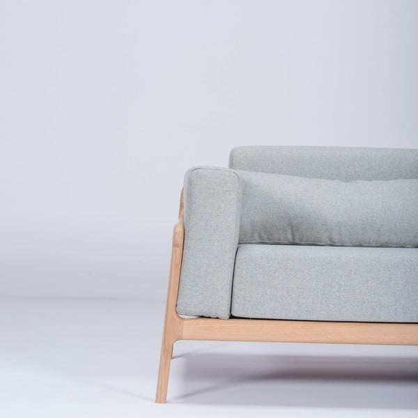 Modrosivá pohovka s konštrukciou z dubového dreva Gazzda Fawn, 180 cm-image-3