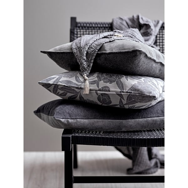 Súprava 2 sivých vankúšov a kože Södahl Vincent, 45 x 45 cm-image-1