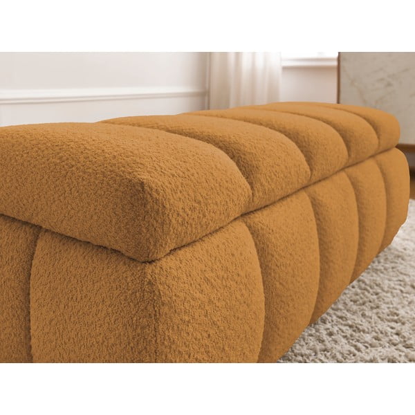 Okrovožltá lavica z textílie buklé – Bobochic Paris-image-4