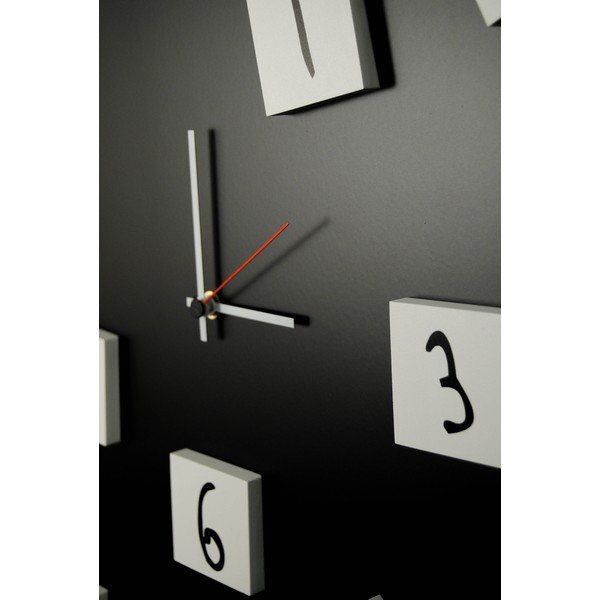 Nástenné hodiny dESIGNoBJECT.it Changing Clock Black, 50 x 50 cm-image-4