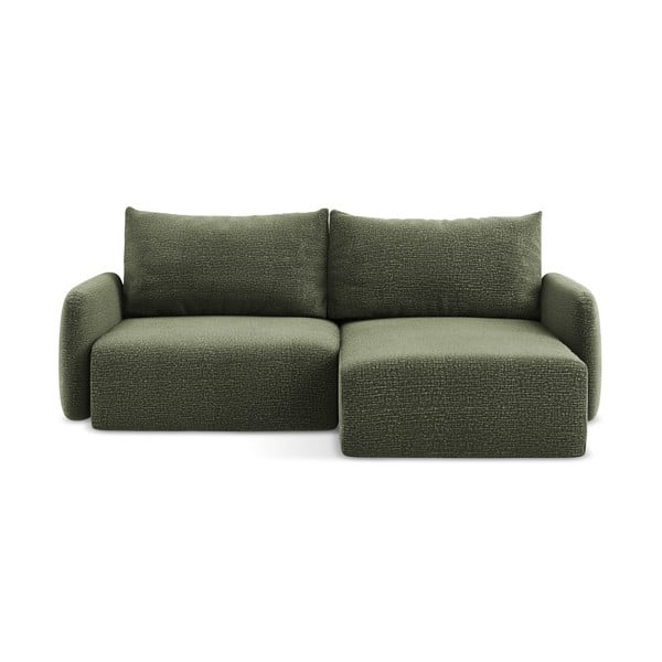 Zelená rozkladacia/s úložným priestorom rohová pohovka (pravý roh) Kalena – Makamii