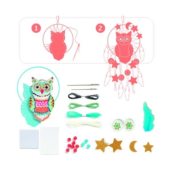 Set na výrobu strážcu snov Djeco Owl-image-2