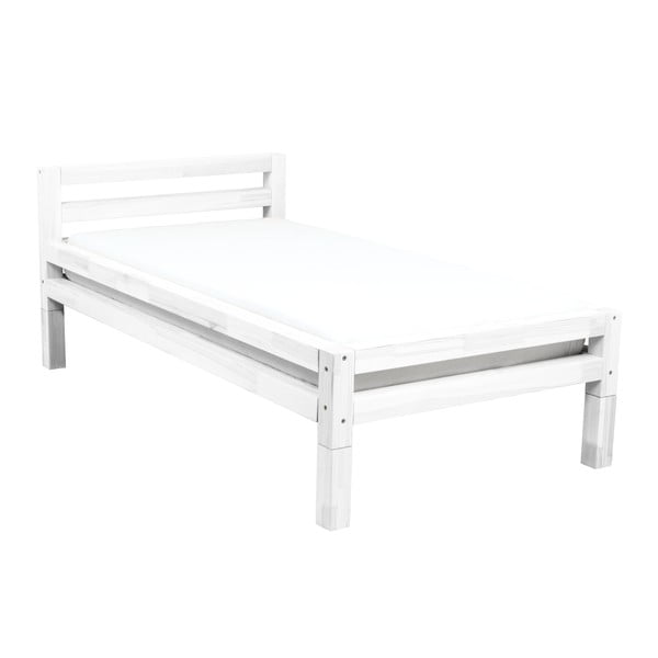 Biela jednolôžková posteľ z borovicového dreva Benlemi Single, 90 × 180 cm-image-1