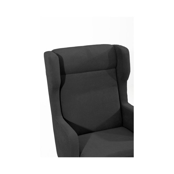 Čierne kreslo Max Winzer Bennet Suede-image-1