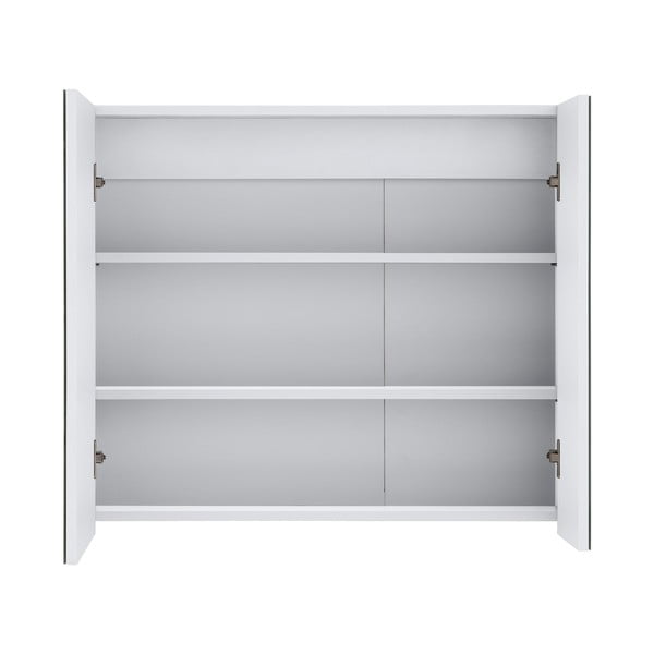 Biela nástenná kúpeľňová skrinka so zrkadlom Støraa Wisla, 80 x 70 cm-image-2