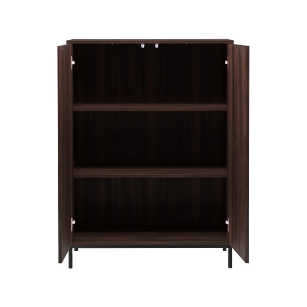 Skrinka v dekore orecha v prírodnej farbe 80x110 cm Celine - Støraa-image-3