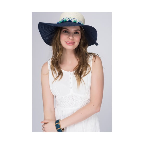 Tmavomodrý letný klobúk z čistej bavlny NW Summer Party