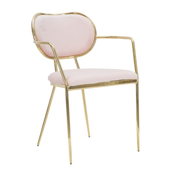 Sada 2 ružových stoličiek so železnou konštrukciou Mauro Ferretti Sedia Glam