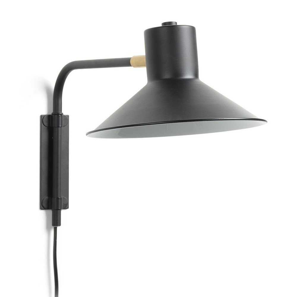 Čierne nástenné svietidlo ø 20 cm Aria – Kave Home