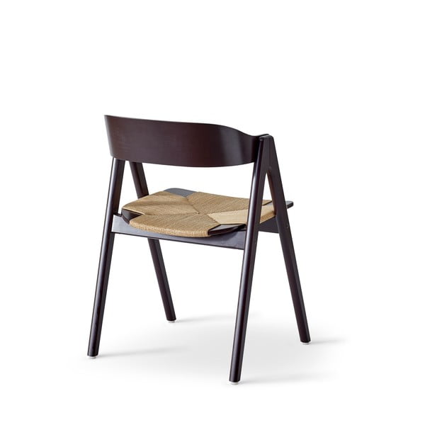 Čierna jedálenská stolička z bukového dreva s ratanovým sedákom Findahl by Hammel Mette-image-3