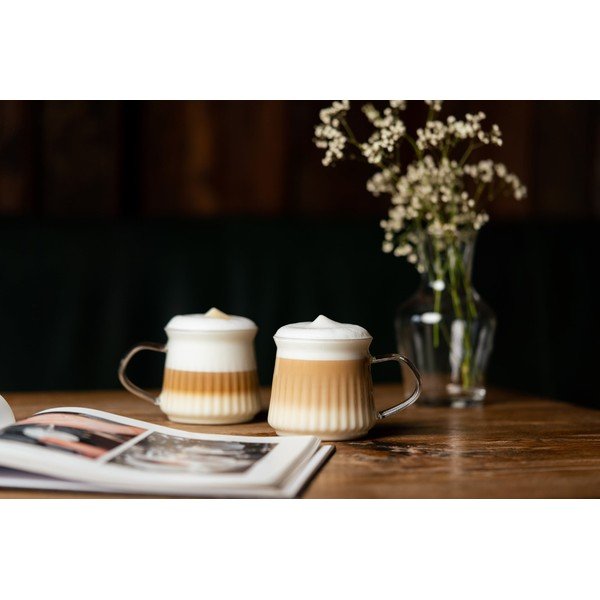 Dvojstenné hrnčeky na cappuccino v súprave 2 ks 320 ml Mia – Vialli Design-image-2