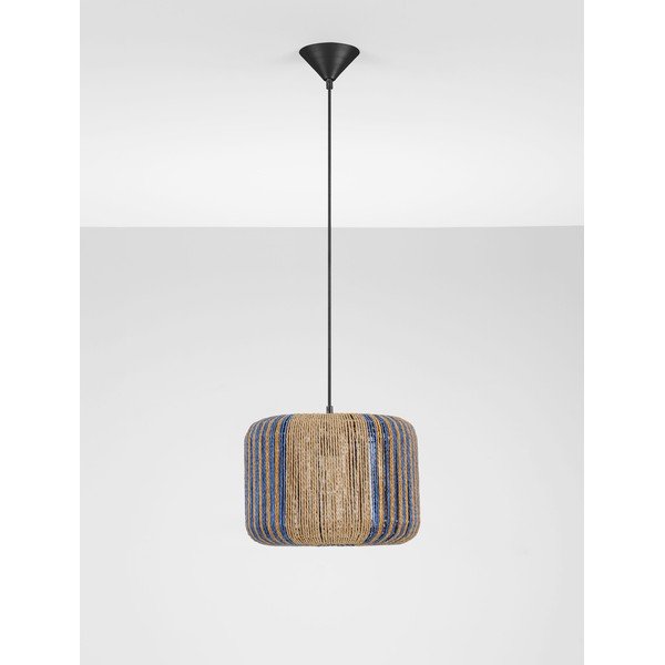 Modré/v prírodnej farbe povrazové závesné svietidlo ø 33 cm Abby – Nova Luce-image-3