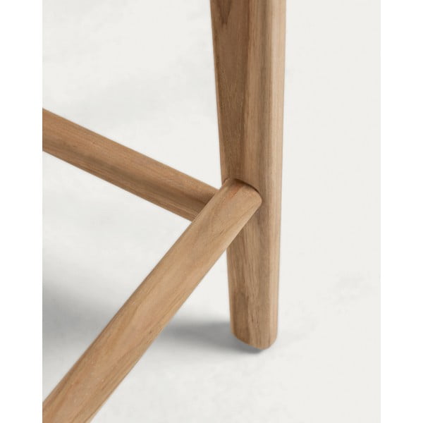 Barová stolička z imitácie kože v prírodnej farbe (výška sedadla 67 cm) Calixta – Kave Home-image-4