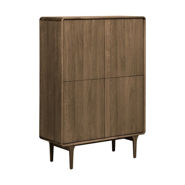 Tmavohnedá skrinka v dekore duba 100x140x40 cm Darwin – House Nordic