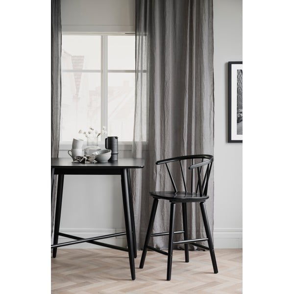 Čierny barový stôl Rowico Lotta-image-1