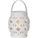 Biely lampáš Star Trading Flame Lantern, výška 16 cm