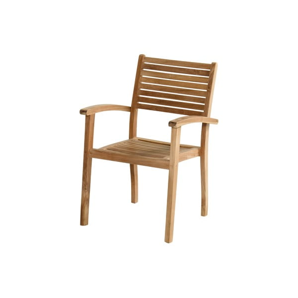 Drevená záhradná stolička v prírodnej farbe Sunderland – Hartman