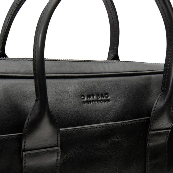 Kožená taška na notebook The Harvey, čierna-image-2