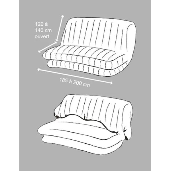 Čierny 3-miestny napínací poťah na pohovku Essentiel – douceur d'intérieur-image-2