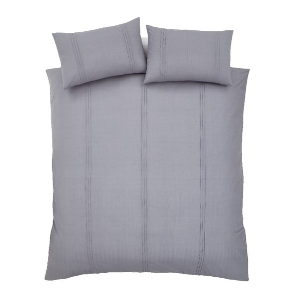 Sivé obliečky na dvojlôžko Catherine Lansfield, 220 × 230 cm