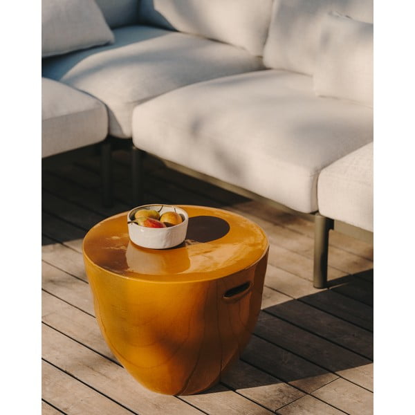 Keramický okrúhly záhradný stolík ø 45 cm Mesquida – Kave Home-image-1