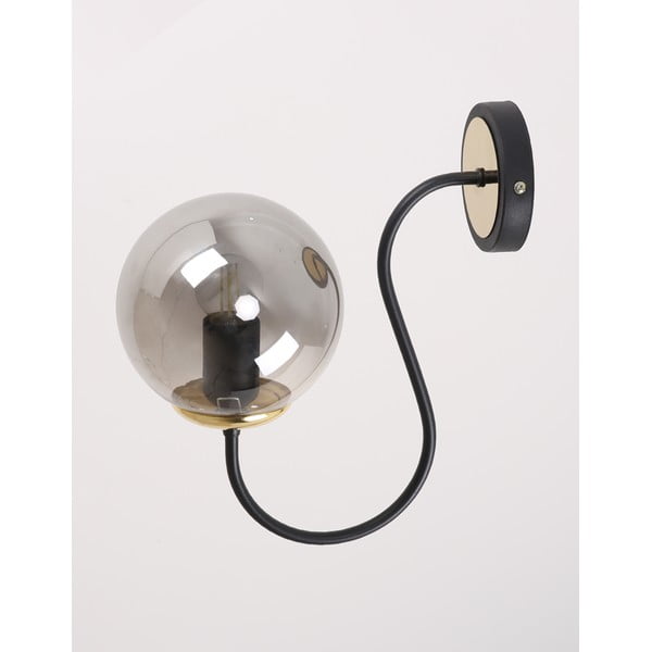 Čierno-sivé nástenné svietidlo ø 15 cm Oslo – Squid Lighting-image-3