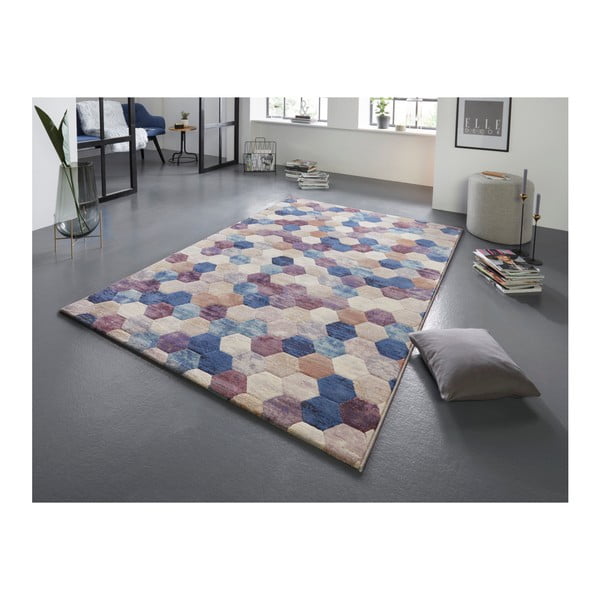Modro-fialový koberec Elle Decoration Arty Manosque, 80 × 150 cm-image-1