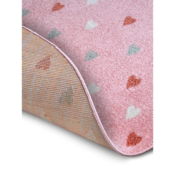 Ružový detský koberec ø 100 cm Little Hearts – Hanse Home-image-3