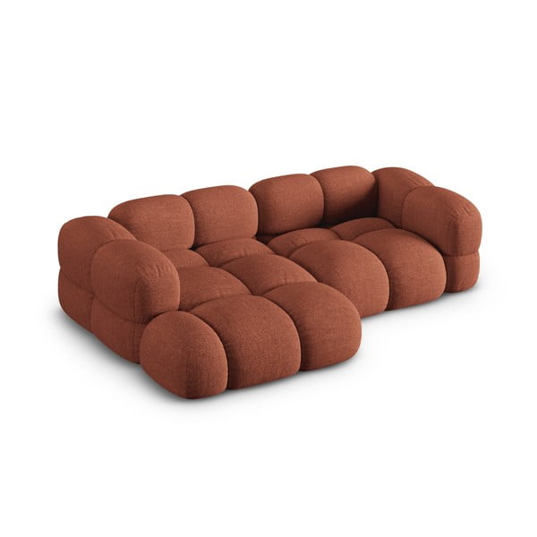 Rohová pohovka v tehlovej farbe (ľavý roh/s leňoškou) Loretto – Cosmopolitan Design-image-2