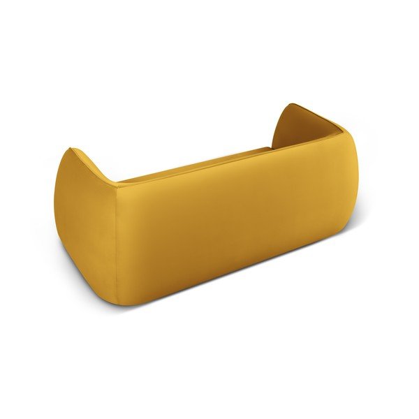 Žltá zamatová pohovka 190 cm Lando – Micadoni Home-image-3