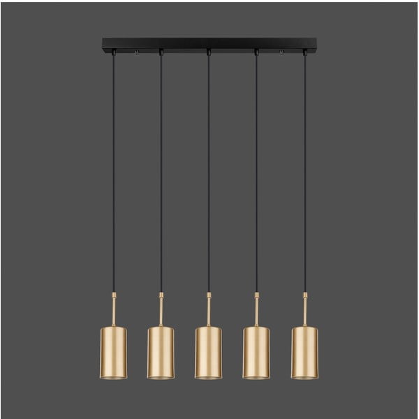 Závesné svietidlo v zlatej farbe Squid Lighting Geo, výška 120 cm-image-1