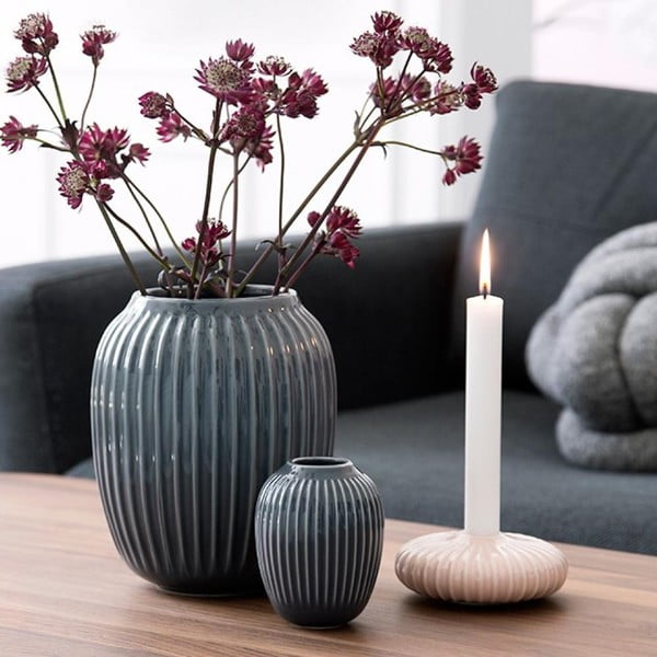Antracitovosivá kameninová váza Kähler Design Hammershoi, , ⌀ 8,5 cm-image-3