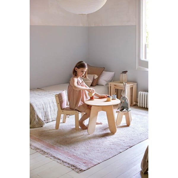Detská stolička vo svetloružovo-prírodnej farbe Vintage Nude – Lorena Canals-image-4