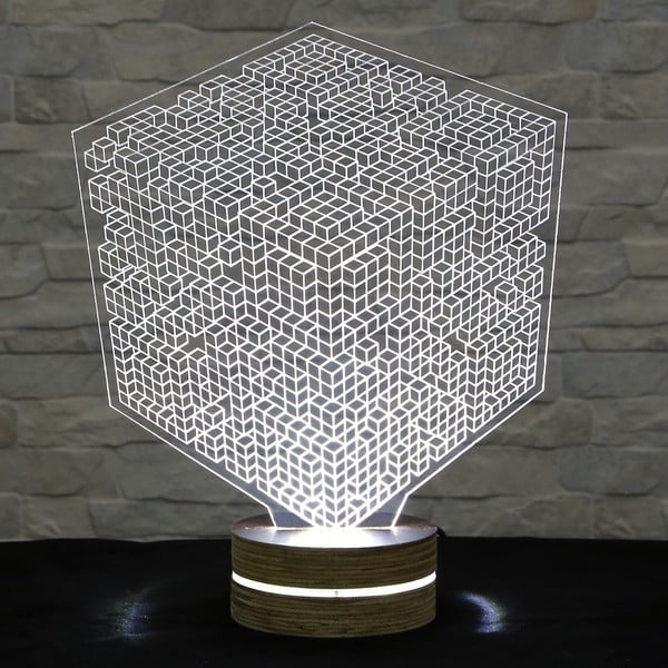 3D stolová lampa Squares