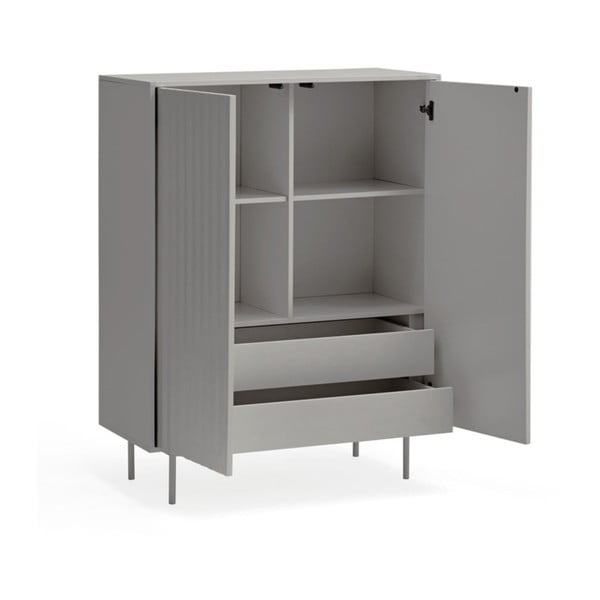 Sivá vysoká komoda 97x130 cm Sierra – Teulat-image-4