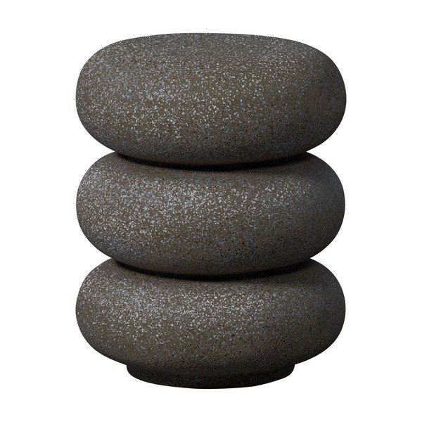 Okrúhly záhradný stolík v dekore kameňa ø 40 cm Laurel – WOOOD