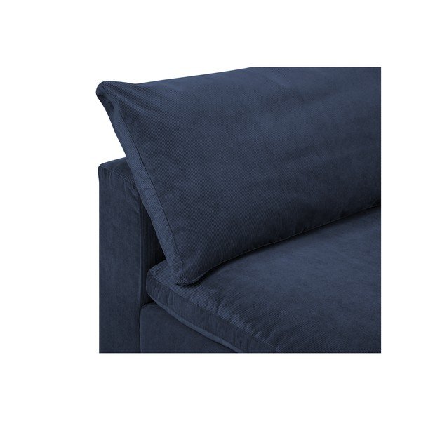 Tmavomodrá rohová časť modulárnej menčestrovej pohovky Windsor & Co Sofas Galaxy, pravý roh-image-1