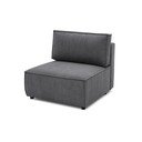 Tmavosivý menčestrový modul pohovky (stredový diel) Nihad modular – Bobochic Paris