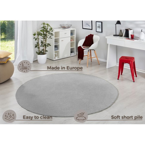 Svetlosivý okrúhly koberec ø 200 cm Fancy – Hanse Home-image-4