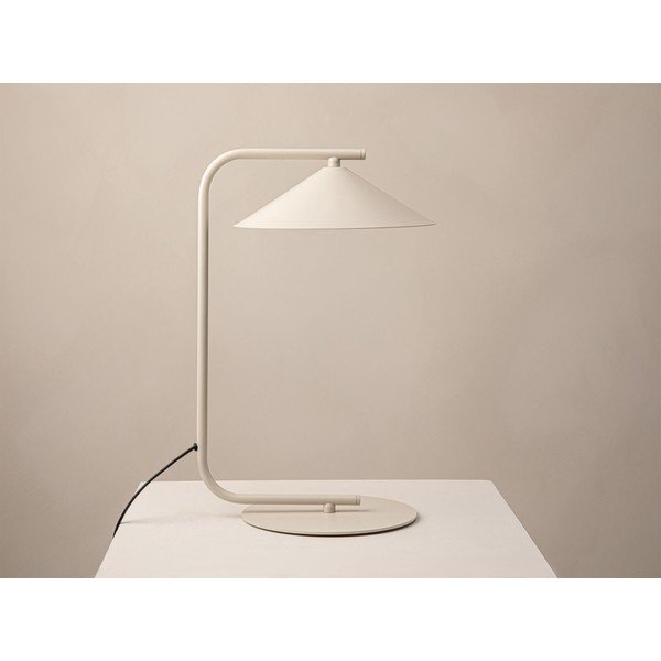 Krémovobiela kovová stolová lampa (výška  42 cm) Nocte – Micadoni -image-2