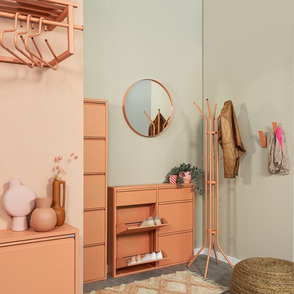 Kovový vešiak v lososovej farbe ø 40x170 cm Jessy – Spinder Design-image-4